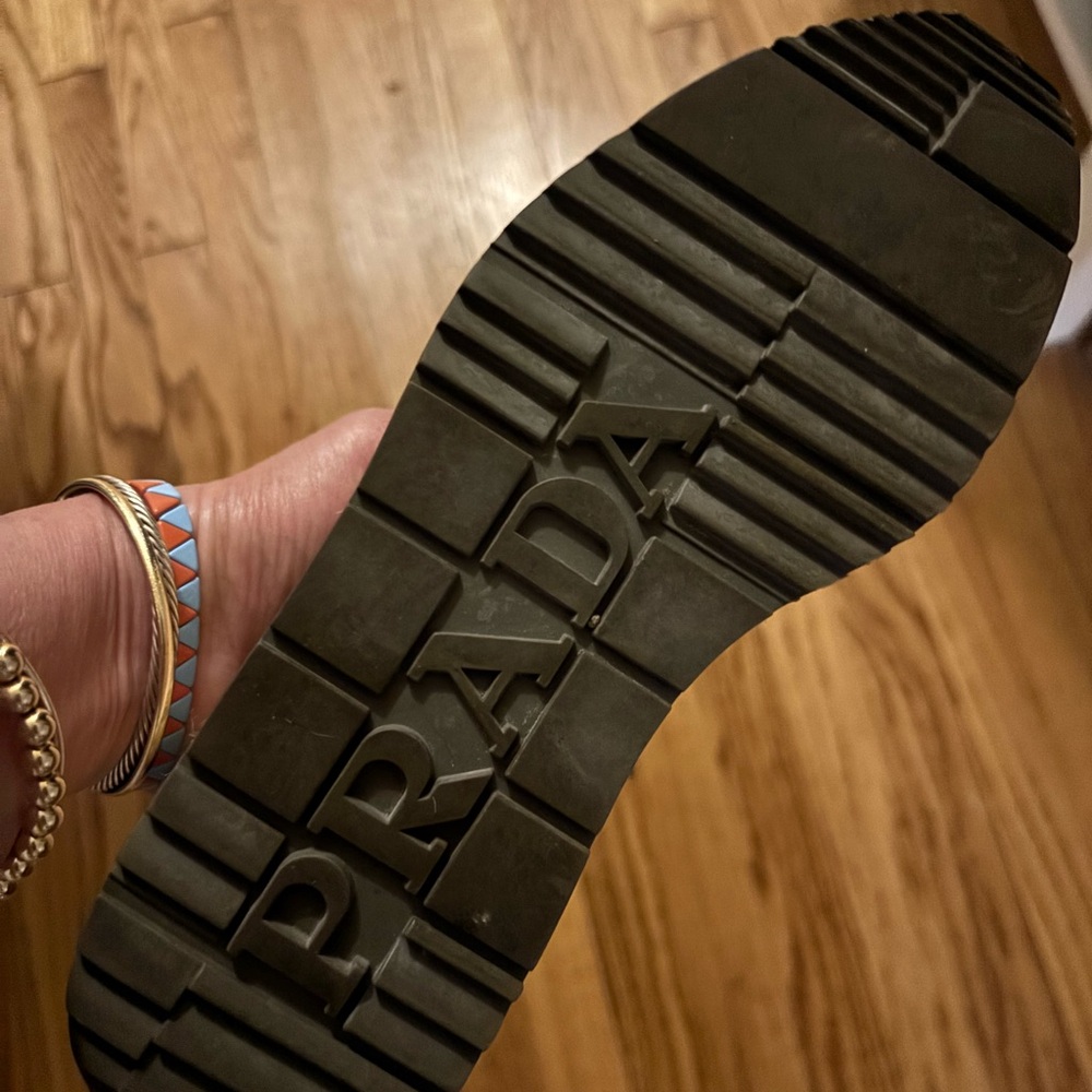 Prada Brown Flats with Brogue Detailing and Platform Sole - Picture 2 of 6